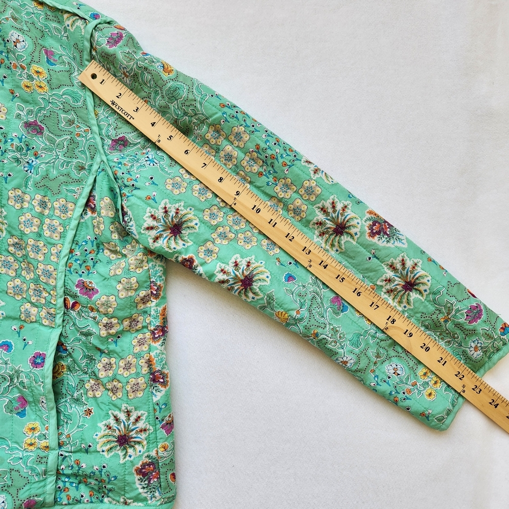 Silk Floral Jacket Pastel Cottagecore Romantic Coquette Prairie Soft Feminine XL - Picture 15 of 15